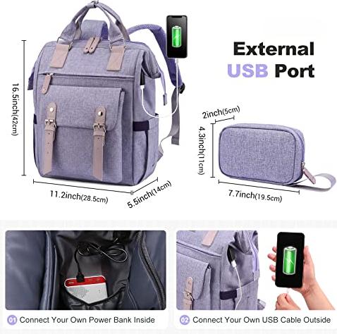 Image du produit Only-Bags.Store Sac à dos pour ordinateur portable, sac à dos scolaire pour adolescent 15,6 pouces avec pochette