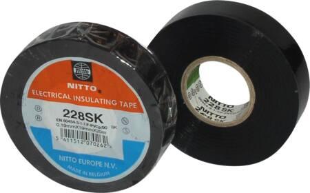 Produktbild Nitto PVC Band 228SK sort 25mmx20mtemperaturområde fra -18°C til + 80°C