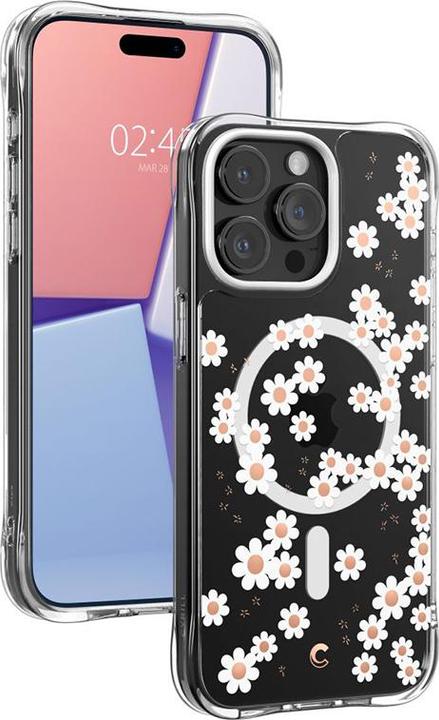 Actual product image Cyrill Cecile MAG iPhone 15 Pro 6.1" Magsafe white daisy ACS06759 (Apple iPhone 15 Pro)