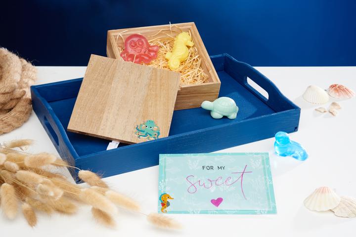 Actual product image VBS Wooden box "Square" with loose lid (15 x 15 x 5 cm)