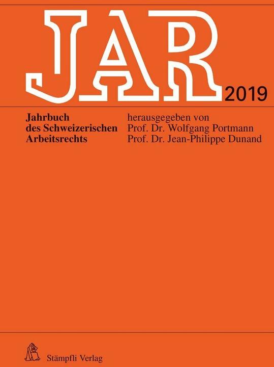 Actual product image JAR 2019 (German, Jean-Philippe Dunand, Wolfgang Portmann, 2019)