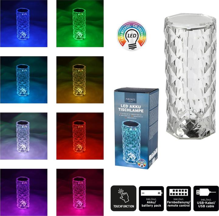 Immagine prodotto HTI-Living Lampada da tavolo a LED in cristallo