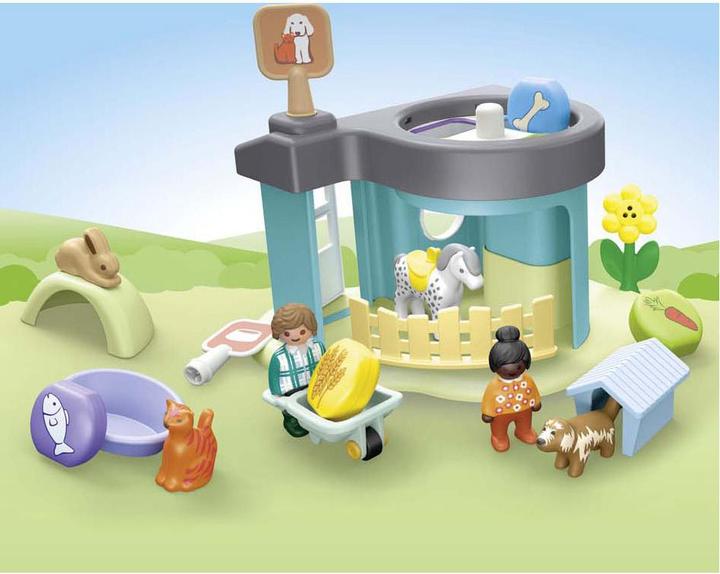 Produktbild Playmobil Tierpension mit Futterspen (71690, Playmobil 1.2.3)