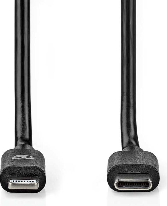 Immagine prodotto Nedis CCGP39650BK10 Cavo Lightning USB 2.0 Apple Lightning 8-Pin Connettore USB-C™ 480 Mbps Nichelato (1 m, USB 2.0)