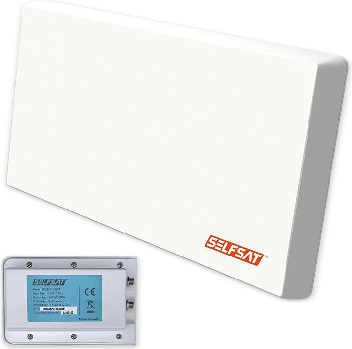 Immagine prodotto Selfsat H22D2+ (Antenna piatta, 34.50 dB, DVB-S / -S2)