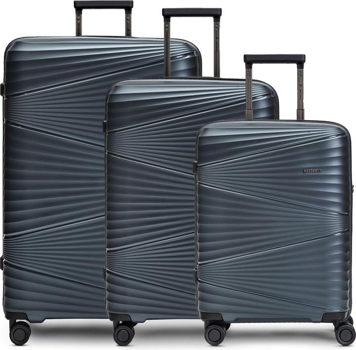 Immagine prodotto Pactastic Collezione 02 THE THREE SET Set di valigie a 4 ruote 3 pezzi (204 l, XL (da 115l))