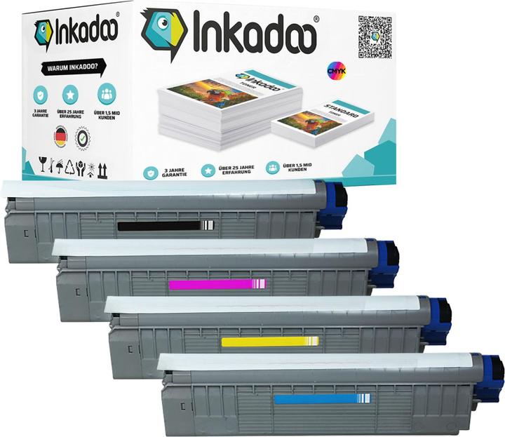 Produktbild Inkadoo Multipack kompatibel zu OKI 4405921x enthält 4x Tonerkartusche (M, C, BK, Y)