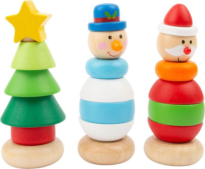 small foot Stapelturm-Weihnachtsfigur aus Holz