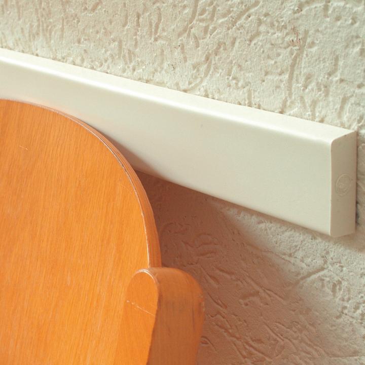 Produktbild Moravia MORION Wand-Schrammschutz in weiss Länge 2060 mm, Höhe 150 mm, Stärke 20 mm