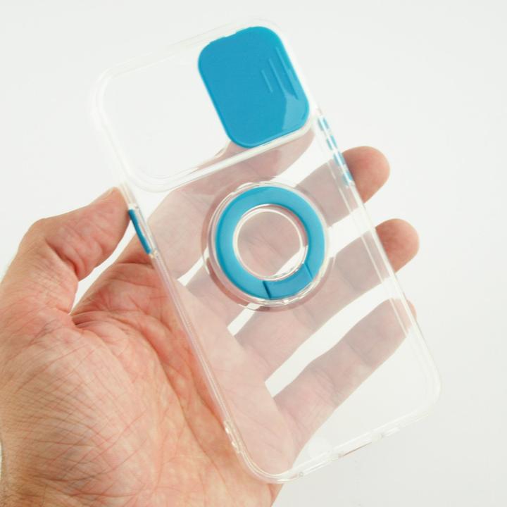 Produktbild PhoneLook Hülle mit Kamera-Slider und Ring blau (Apple iPhone 14 Pro)