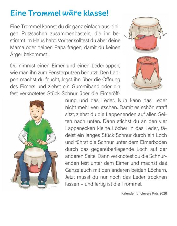 Produktbild Harenberg Kalender für clevere Kids Tagesabreisskalender 2026 (Deutsch)