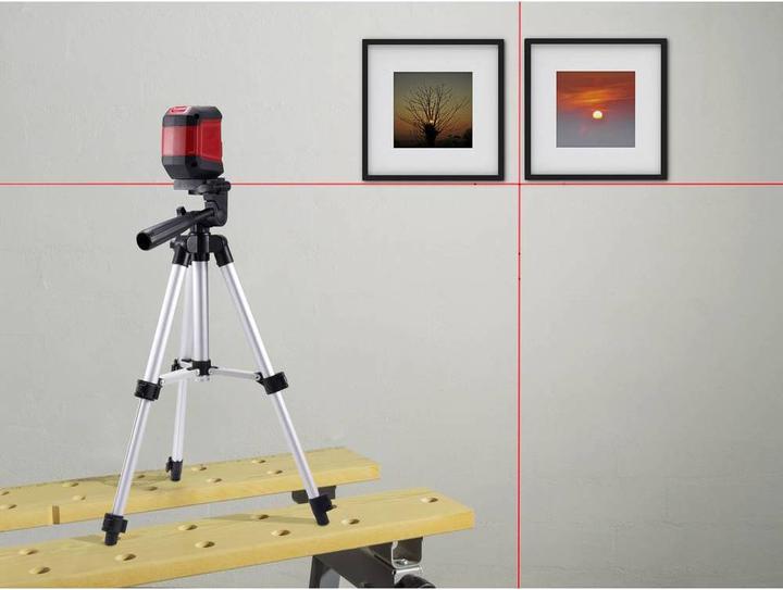 Actual product image Toolcraft Cross line laser CL8 with tripod