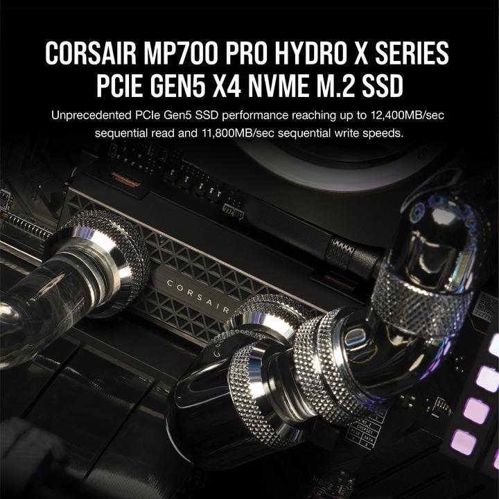 Image du produit Corsair MP700 PRO Hydro X Series (2000 Go, M.2 2280)