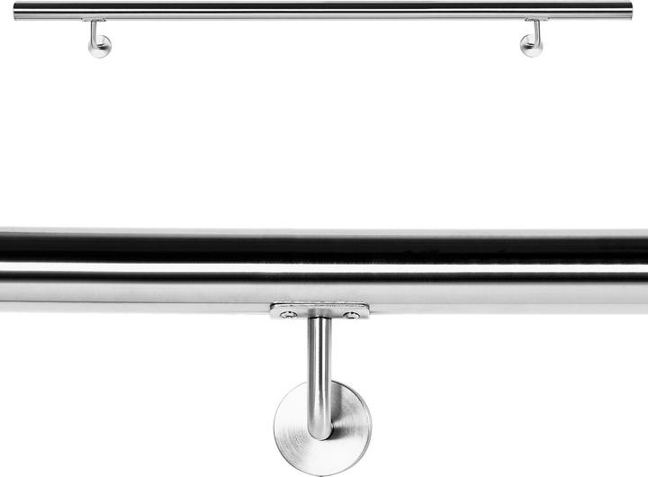Produktbild Wiltec Handlaufset Wandhalter Handlauf 200cm Halter Treppe Haltegriff Edelstahl V2A