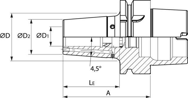 Actual product image Haimer Shrink chuck Power Shrink Chuck with Safe-Lock HSK-A 100 short