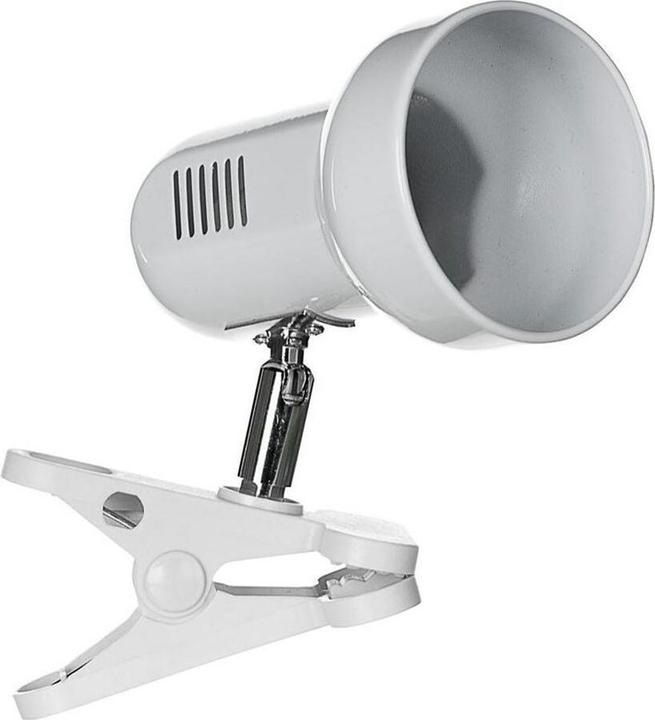 Immagine prodotto Activejet Lampada da tavolo a clip in metallo bianco con filo E27 (E27)
