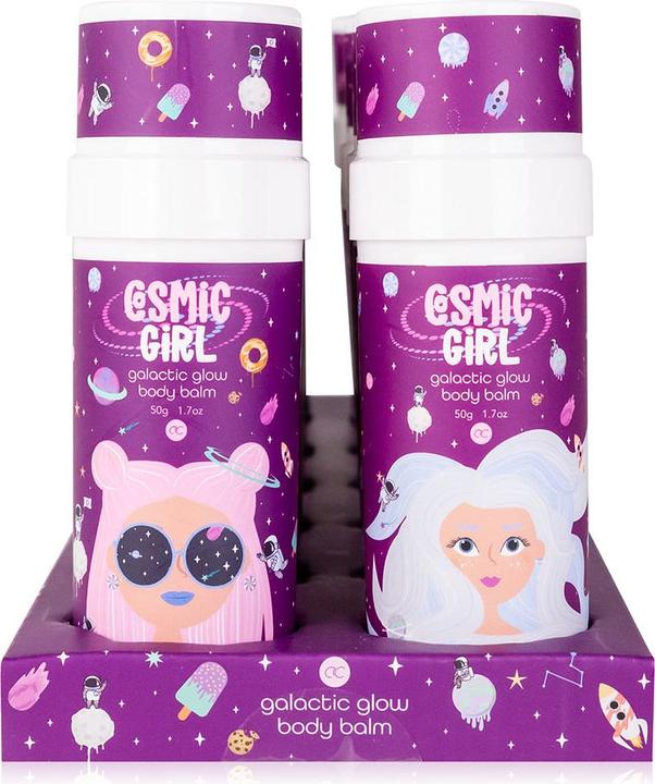 Accentra Körperbalsam COSMIC GIRL in Tube, 50g, 2 Motive sortiert, Duft: Bubblegum, Farbe: lila/rosa, VE 12 i (Körpercreme, Körperlotion)