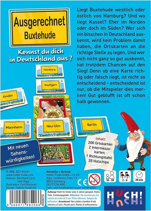 Image du produit 882066 - Ausgerechnet Buxtehude - Jeu de cartes, 2-6 joueurs, dès 10 ans (édition allemande) (Allemand)