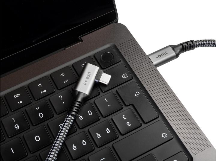 Produktbild Onit USB4-Kabel Pro USB C - USB C 5 m, Abgewinkelt (5 m, USB 4.0)