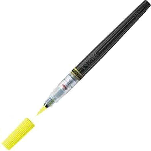 Actual product image Pentel Felt-tip pen Colour Brush Neon colour edition, yellow (Yellow)