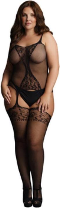 Immagine prodotto Le Désir Fishnet and Lace Suspender Bodystocking - OSX (Taglia unica)