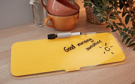 Produktbild Leitz Glassboard Desktop-Memoboard Gelb (38 x 15 cm)