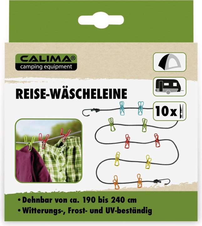 Actual product image Calima CAMPING EQUIPMENT Travel clothesline with 10 pegs