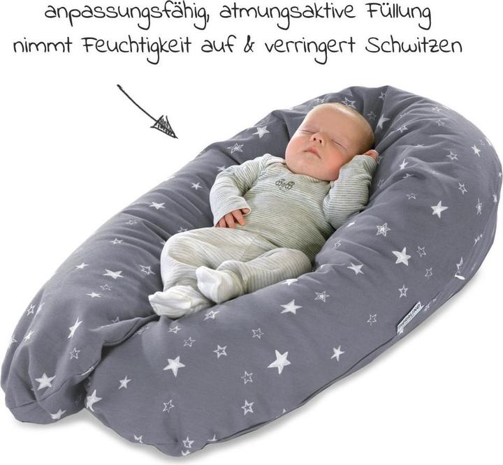 Actual product image Theraline Nursing Pillow "The Original" with Spelt Filling incl. Cover 190 cm (38 cm)