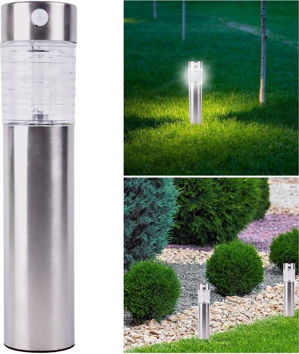 Produktbild Benson Garden Solar-Edelstahl Gartenlampe mit Bewegungssensor