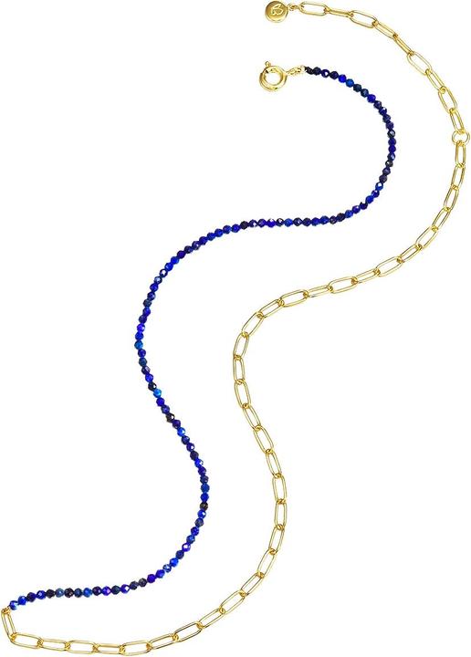 Immagine prodotto Glanzstücke München Catena da donna in argento lapislazzuli oro giallo 40,0 cm + 5,0 cm di estensione - 26939 (Argento, 40 - 45 cm)