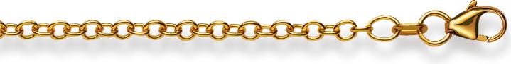 Produktbild Natsumi Schmuck Halskette Gelbgold 18K/750 Anker Rund 2.5mm (750/18 K Gelbgold, 55 cm)