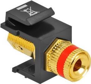 Produktbild Delock Keystone Modul Polklemme > Gewindebuchse rot / schwarz (0.02 m)