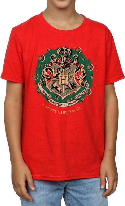 Image du produit T-shirt de Noël en coton pour garçons avec couronnes (152, 158)