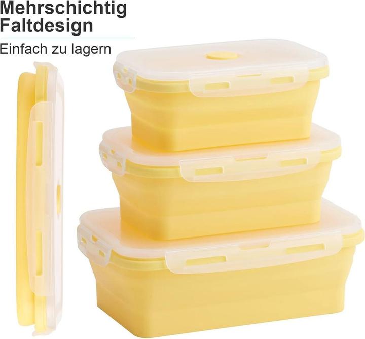 Produktbild König Design Gefrier Dosen Lebensmittel Vorrats Behälter Frischhaltedosen Deckel Faltbar