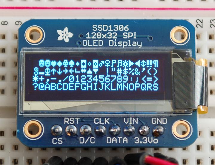 Actual product image Adafruit 128x32 OLED Graphic Display Mono (Power component)