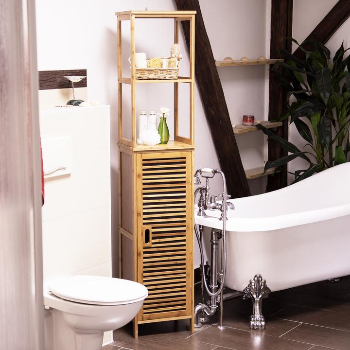 Actual product image Relaxdays Bathroom shelf (33.5 x 28 x 170 cm)