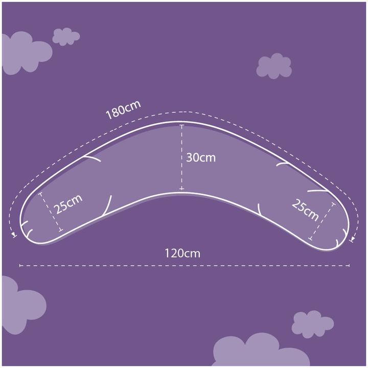 Immagine prodotto Träumeland Cuscino per l'allattamento elastico stelle grigie (180 cm)