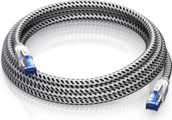 Immagine prodotto Primewire 10x CAT 8 Netzwerkkabel 40 Gbits - Baumwollmantel - LAN Kabel Patchkabel RJ45 - S/FTP PIMF Schirmung (S/FTP, PiMF, CAT8.1, 1 m)