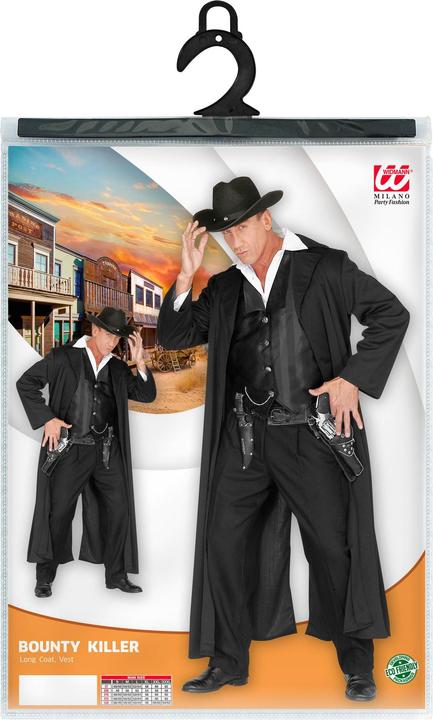 Produktbild Widmann Bounty Killer Cowboy Kostüm mit Mantel und Weste (S)