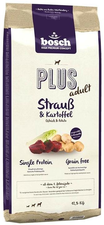 Produktbild Bosch Petfood Plus Strauss & Kartoffel (Adult, 1 Stk., 12500 g)
