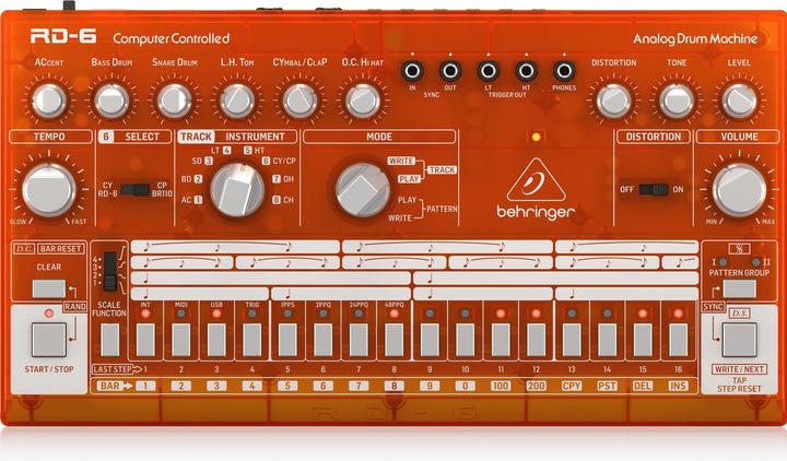 Produktbild Behringer RD-6-TG Maszyna perkusyjna - pomarańczowy przeźroczysty