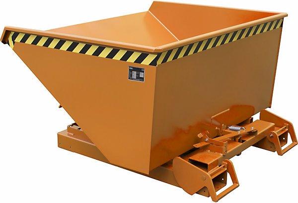 Produktbild eurokraft pro Kippbehälter automatisch, Volumen 0,6 m³, orange RAL 2000 (600 l)