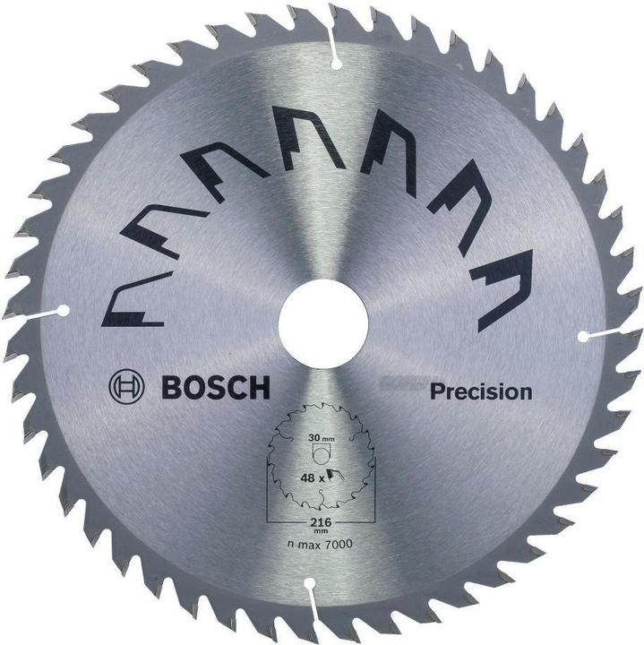 Image du produit Bosch Zubehör Lame de scie circulaire PRECISION D= 216 mm Alésage= 30 mm Z= 48