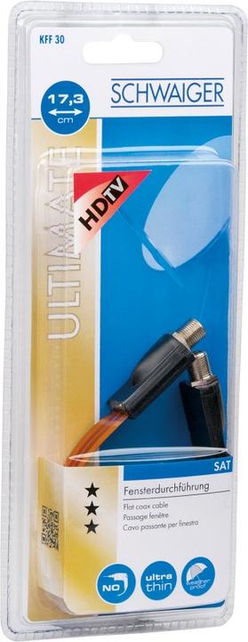 Actual product image Schwaiger Ultra-flat window feed-through for coaxial cable (Window bushing)