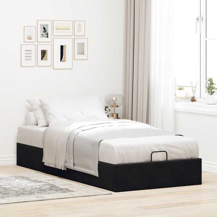 Immagine prodotto VidaXL Letto ottomano senza materasso nero 90x190 cm in velluto (90 x 190 cm)