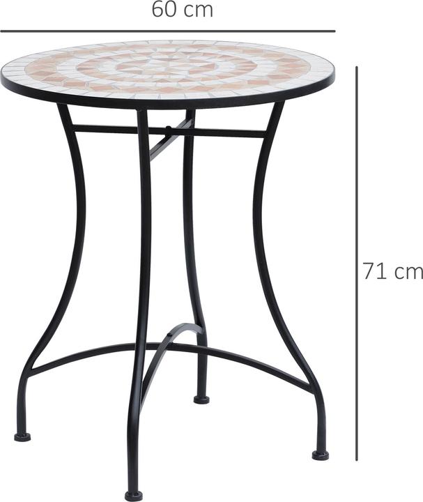 Image du produit Outsunny Runder Mosaiktisch (60 cm)