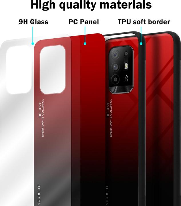 Actual product image Cadorabo TPU 2 colors glass envelope (Oppo A94 5G)
