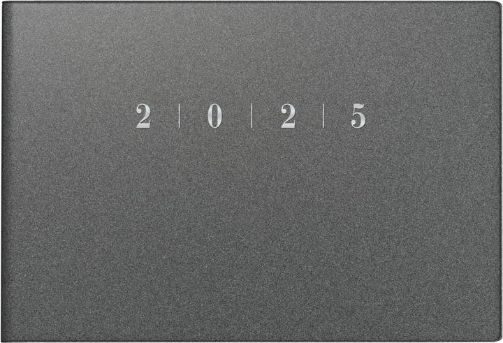 Rido Taschenkalender Kunststoff quer grau (A6, Harter Einband, Deutsch)