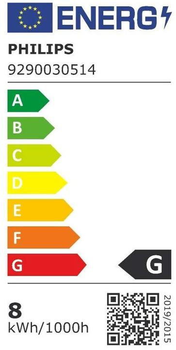 Energie-Label Philips Hue White BT (E27, 7 W, 550 lm, 1 x, G)