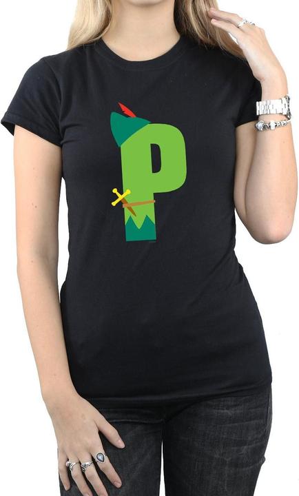 Actual product image Disney Womens/Ladies Alphabet P Is For Peter Pan Cotton T-Shirt (M)
